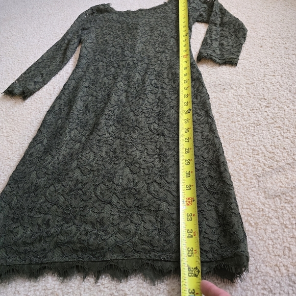 DVF DIANE von FURSTENBERG Zarita Lace dress Olive Military Celebrity $348 - Picture 7 of 15